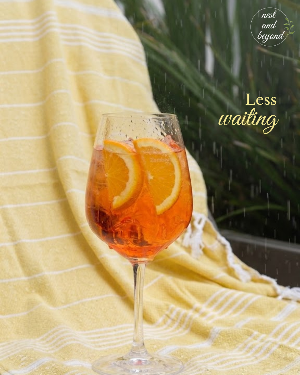'Yellow Minimalist' Bamboo towel