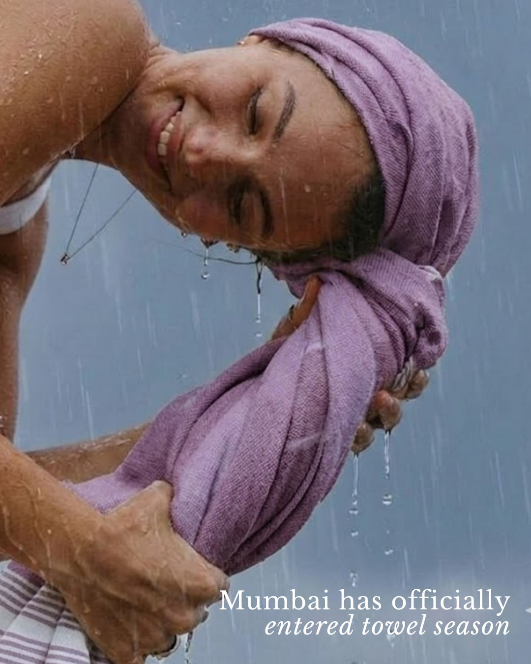 'Lavendar Minimalist' Bamboo towel
