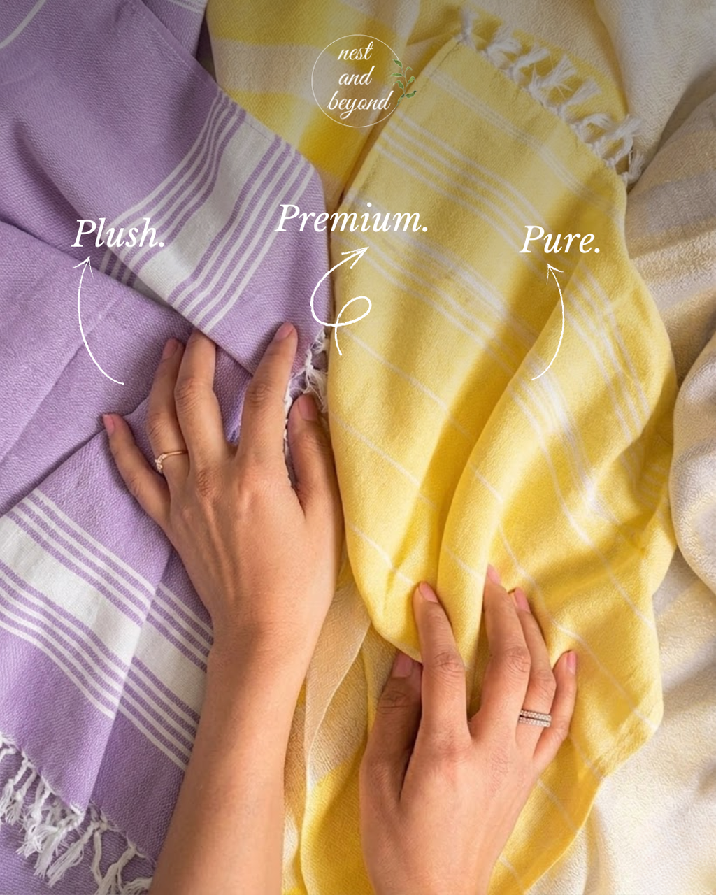 'Lavendar Minimalist' Bamboo towel