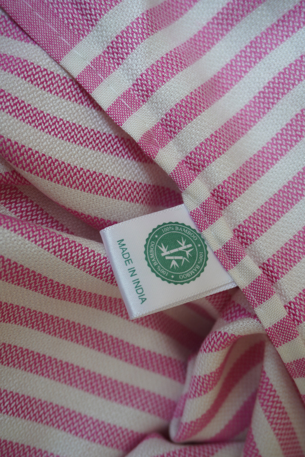 'Pink Striped' Bamboo towel