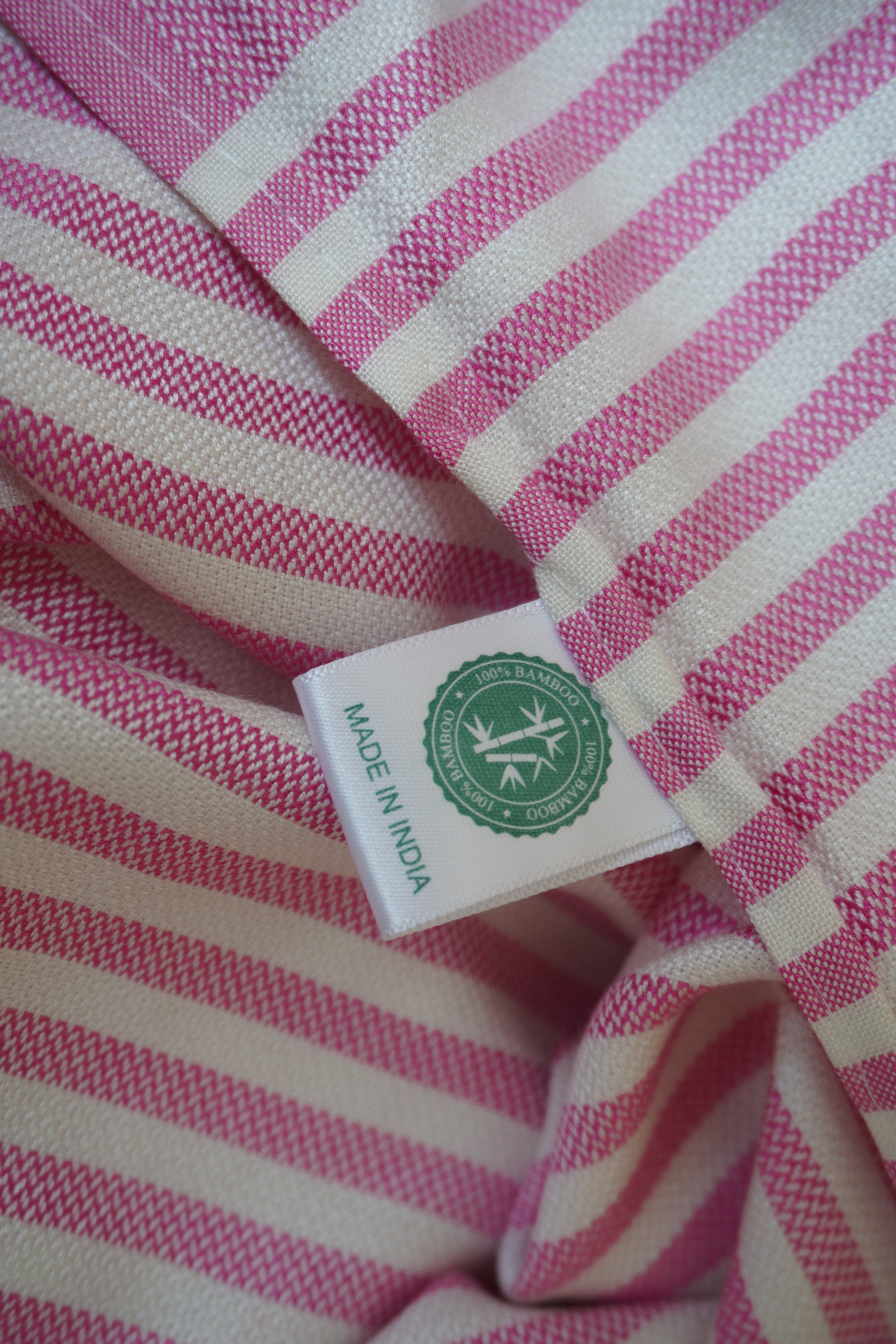 'Pink Striped' Bamboo towel