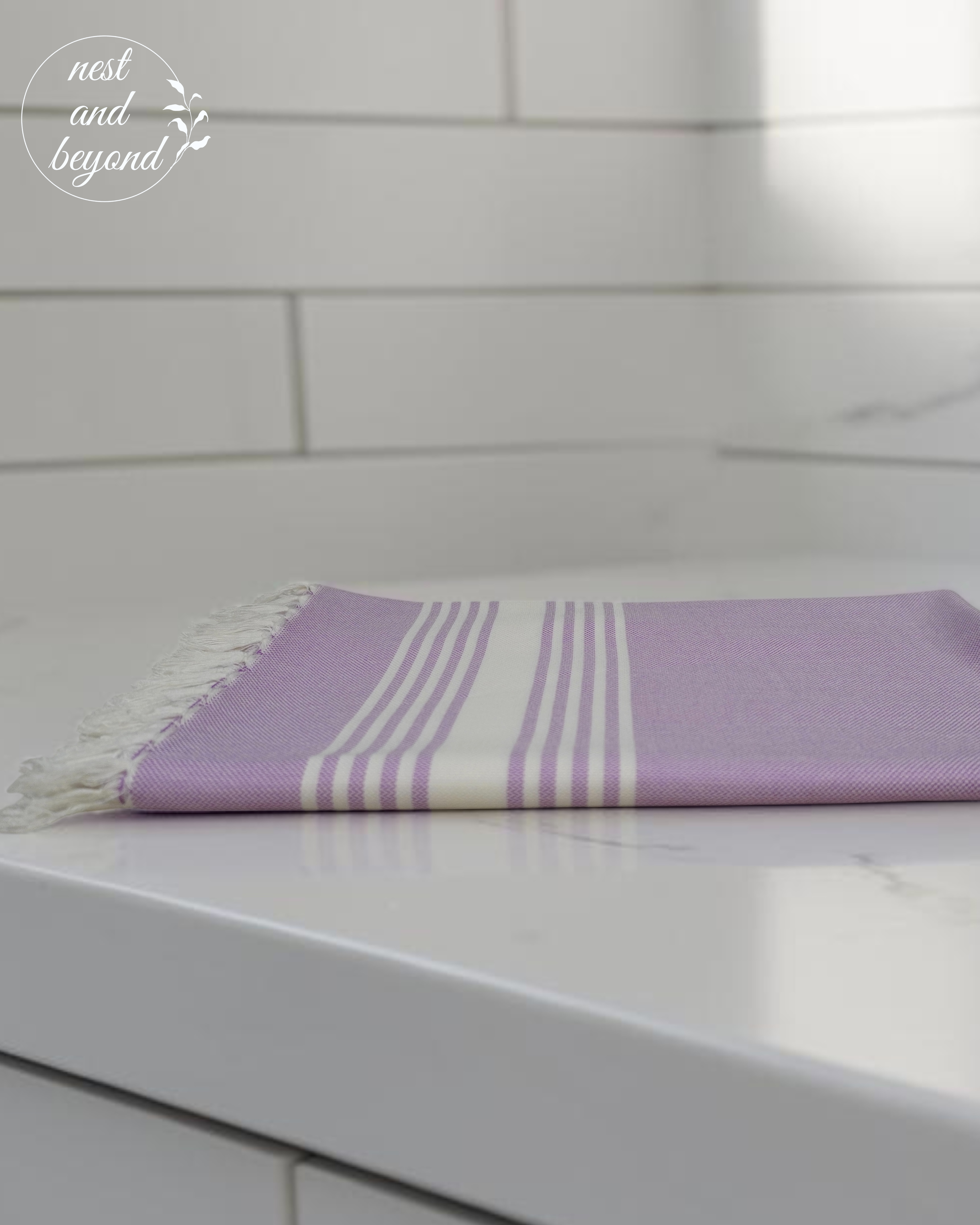 'Lavendar Minimalist' Bamboo towel