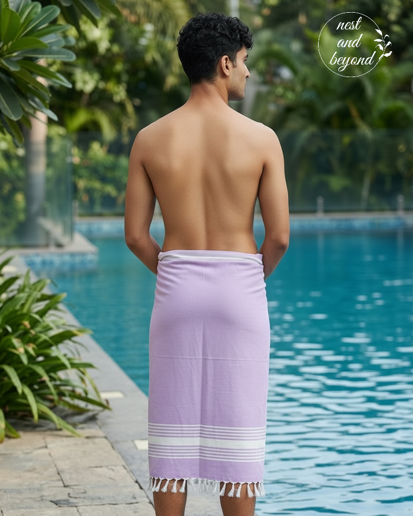 'Lavendar Minimalist' Bamboo towel
