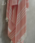 'Salmon Pink Minimalist' Bamboo towel